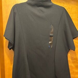 Banana Republic Black Short Sleeve Turtleneck
